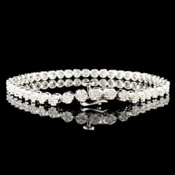 14K Gold 3.15ctw Diamond Bracelet