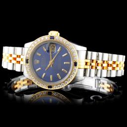 Rolex YG/SS DateJust 1.00ct Diamond Ladies Wristwa