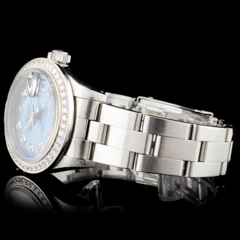 Rolex SS DateJust Diamond Ladies Wristwatch