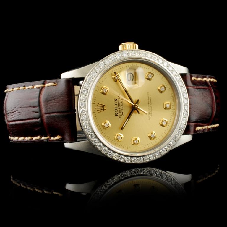 Rolex DateJust YG/SS 1.35ct Diamond 36MM  Watch