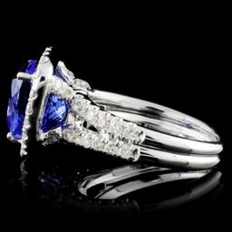 18K Gold 5.40ct Tanzanite & 1.10ct Diamond Ring