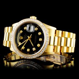 Rolex Day-Date 18K YG Diamond 36MM Watch