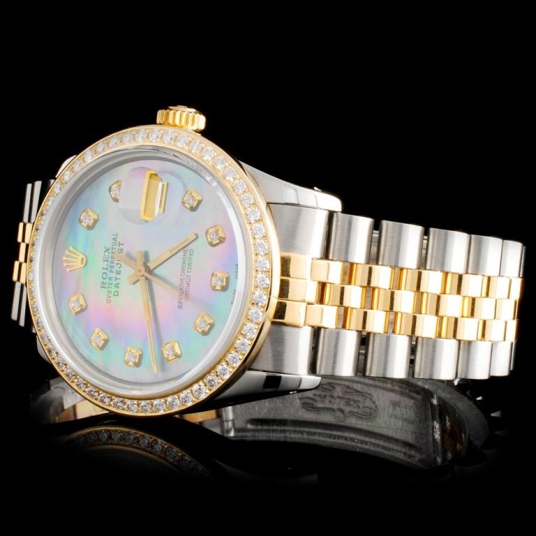Rolex YG/SS DateJust Men's Diam 36MM Wristwatch
