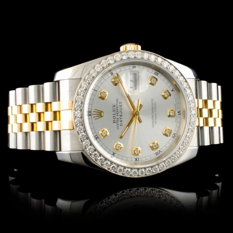 Rolex DateJust 116233 18K YG/SS Diamond 36MM Watch