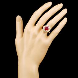 14K Gold 5.61ct Ruby & 1.45ctw Diamond Ring