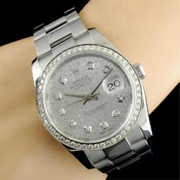 Rolex DateJust 116200 SS 1.35ct Diamond 36MM Watch