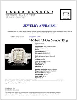 18K Gold 1.65ctw Diamond Ring