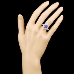 14K Gold 4.57ct Tanzanite & 1.64ctw Diamond Ring