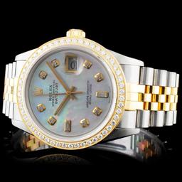 Rolex YG/SS DateJust Diamond 36MM Watch