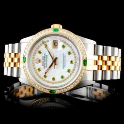 Rolex DateJust 18K/SS Diamond Wristwatch
