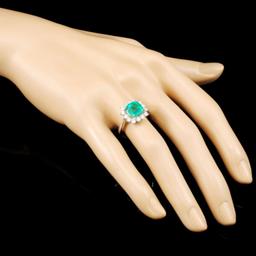 18K Gold 2.46ct Emerald & 0.81ctw Diamond Ring