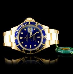 Rolex Submariner 16618 18K Gold 40mm Wristwatch