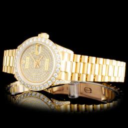 Rolex 18K Gold Presidential Ladies Diamond Watch