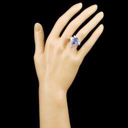 14K Gold 5.86ct Tanzanite & 1.46ctw Diamond Ring