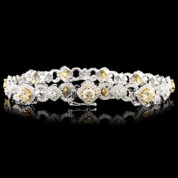 18K Gold 5.31ctw Fancy Diamond Bracelet