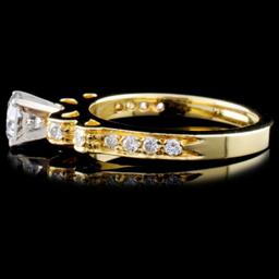 18K Yellow Gold 0.93ctw Diamond Ring