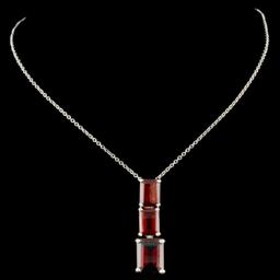 14K Gold 4.65ctw Garnet Pendant