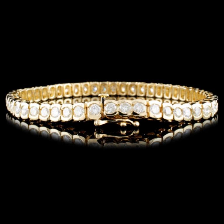 14K Gold 8.12ctw Diamond Tennis Bracelet