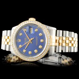 Rolex YG/SS DateJust Diamond 36MM Watch