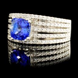 14K Gold 2.51ctw Tanzanite & 1.32ctw Diamond Ring