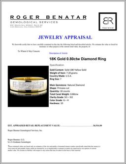 18K Gold 0.80ctw Diamond Ring