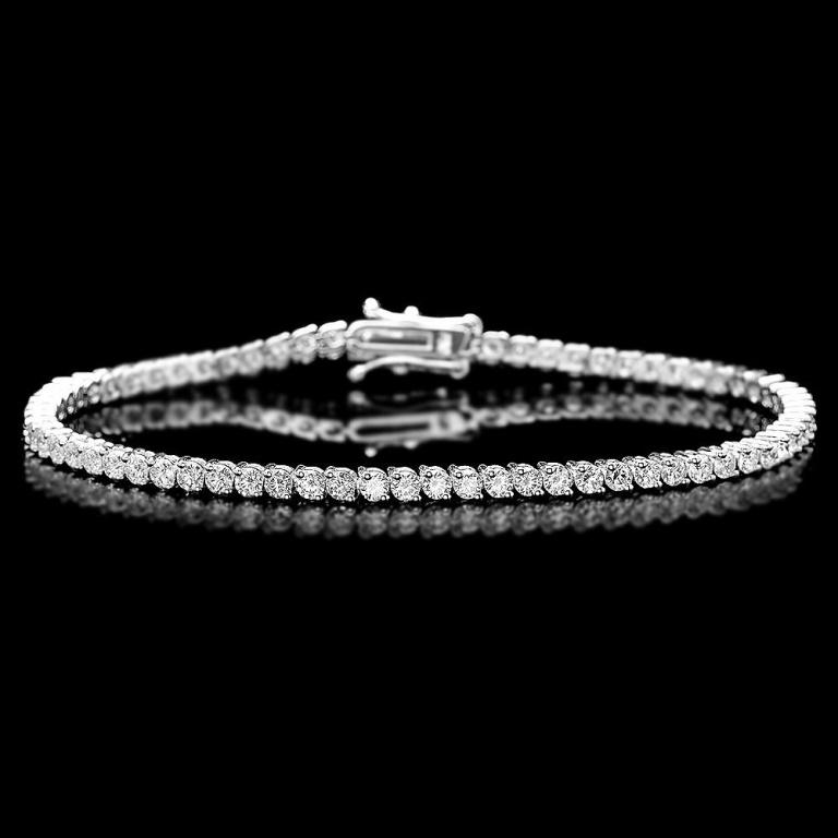 18k White Gold 4.00ct Diamond Bracelet