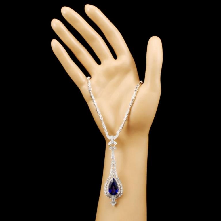 18K Gold 8.91ct Tanzanite & 2.74ctw Diamond Neckla