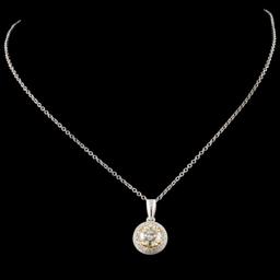 14K TT Gold 0.65ctw Diamond Pendant