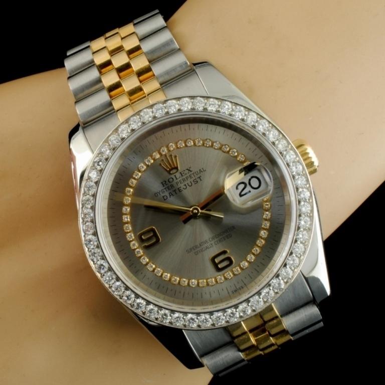 Rolex DateJust 116233 18K YG/SS Diamond 36MM Watch