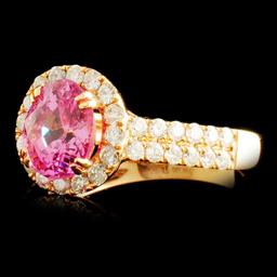 18K Gold 2.29ct Spinel & 0.76ctw Diamond Ring