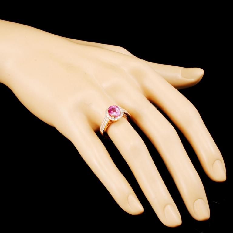 18K Gold 2.29ct Spinel & 0.76ctw Diamond Ring