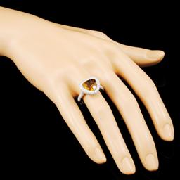 18K Gold 4.07ct Tourmaline & 1.10ctw Diamond Ring