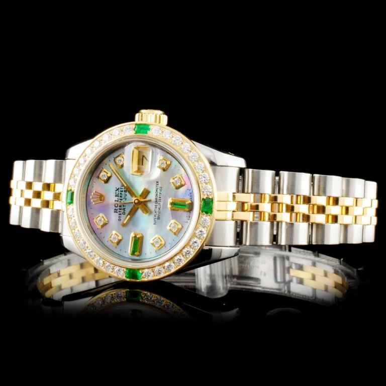Rolex DateJust YG/SS Diamond Wristwatch