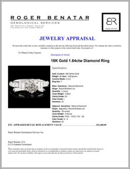18K Gold 1.64ctw Diamond Ring