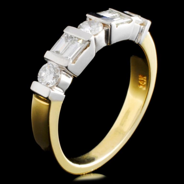 14K TT Gold 0.71ctw Diamond Ring