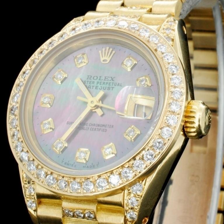 Rolex 18K 3.00ct Diamond Presidential Ladies Watch