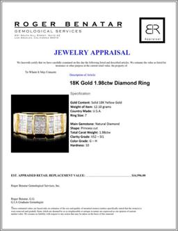 18K Gold 1.98ctw Diamond Ring