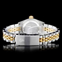 Rolex YG/SS DateJust Diamond Ladies Watch