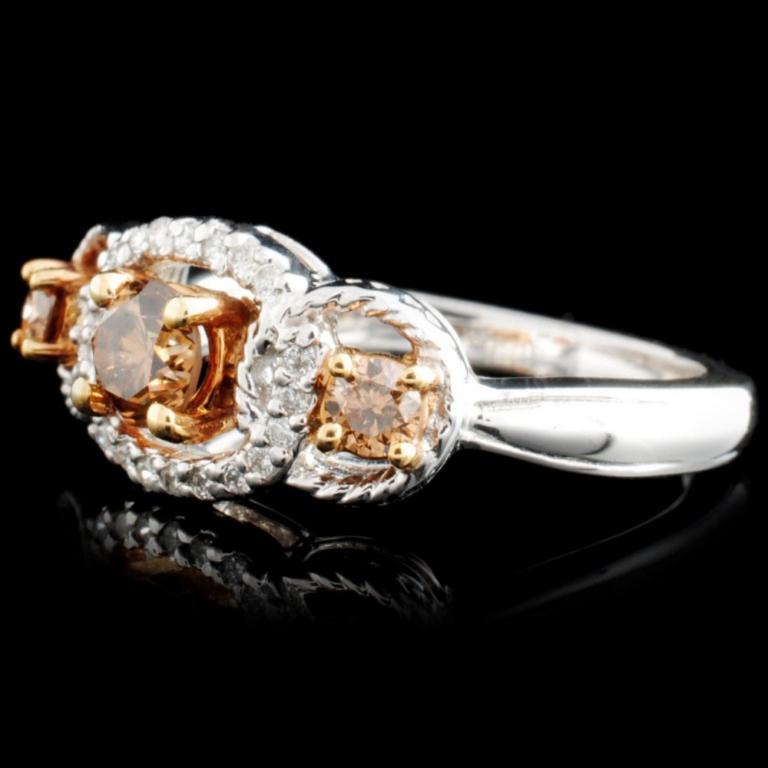 14K Gold 0.62ctw Fancy Color Diamond Ring