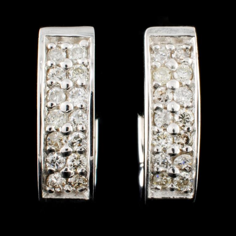 14K Gold 0.42ctw Diamond Earrings