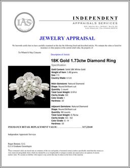 18K Gold 1.73ctw Diamond Ring