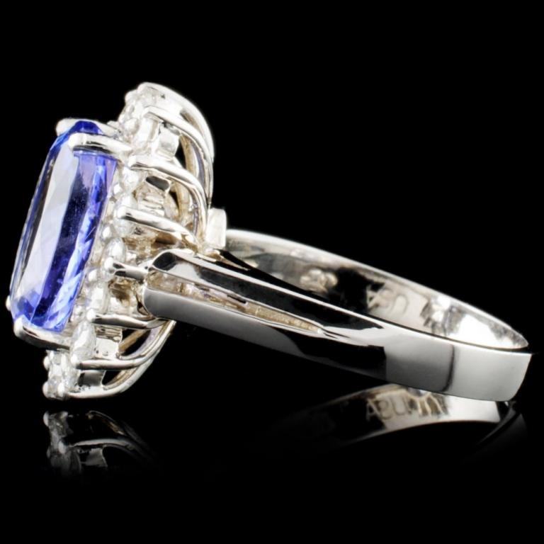 14K Gold 3.47ct Tanzanite & 0.64ctw Diamond Ring