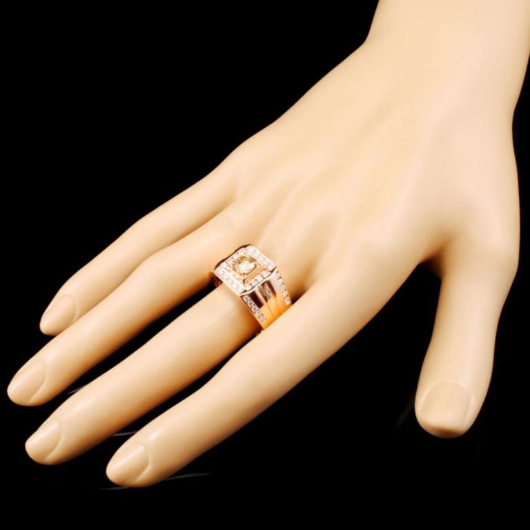 14K Gold 1.45ctw Fancy Color Diamond Ring