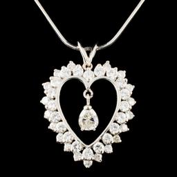 14K Gold 1.92ctw Diamond Pendant