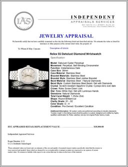 Rolex SS DateJust Diamond 36mm Wristwatch