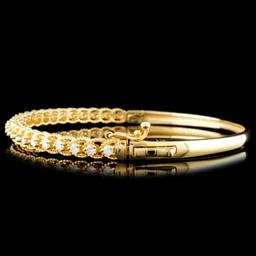 14K Gold 0.78ctw Diamond Bangle