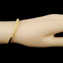 14K Gold 0.78ctw Diamond Bangle