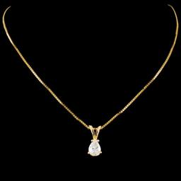 14K Gold 0.42ctw Diamond Pendant