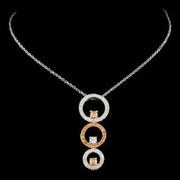 14K Gold 0.66ctw Fancy Diamond Pendant