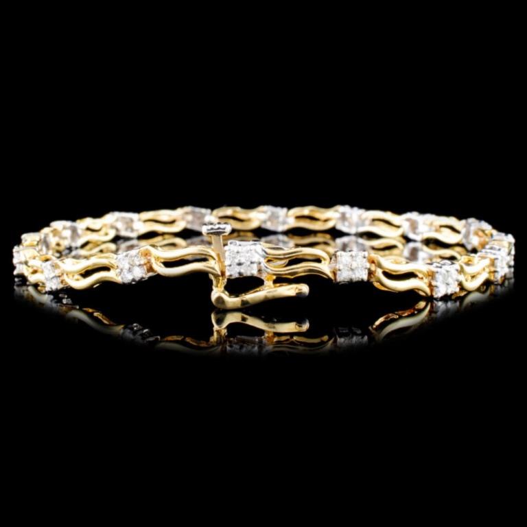 14K Gold 1.00ctw Diamond Bracelet